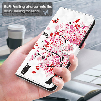 For Samsung Galaxy A13 4G 3D Pattern Printing Scratch-resistant Phone Case PU Leather Stand Phone Protector with Wallet Strap