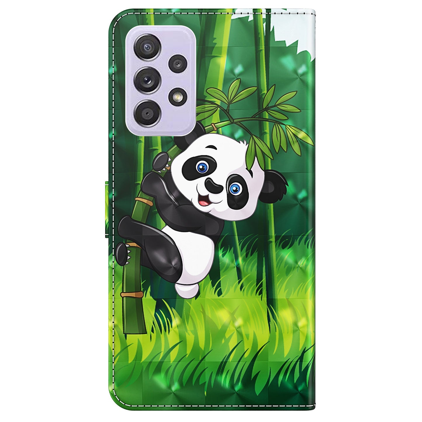 For Samsung Galaxy A13 4G 3D Pattern Printing Scratch-resistant Phone Case PU Leather Stand Phone Protector with Wallet Strap