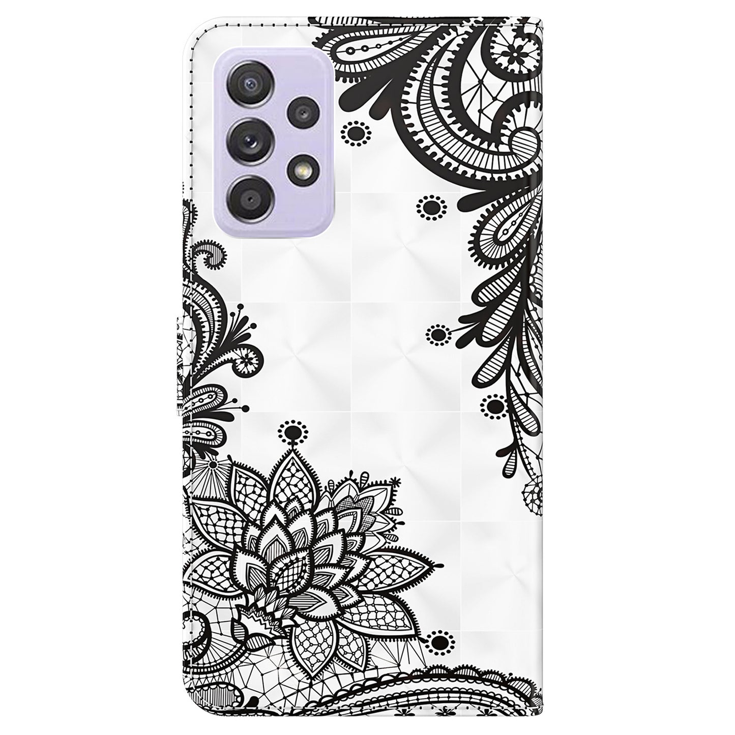 For Samsung Galaxy A13 4G 3D Pattern Printing Scratch-resistant Phone Case PU Leather Stand Phone Protector with Wallet Strap