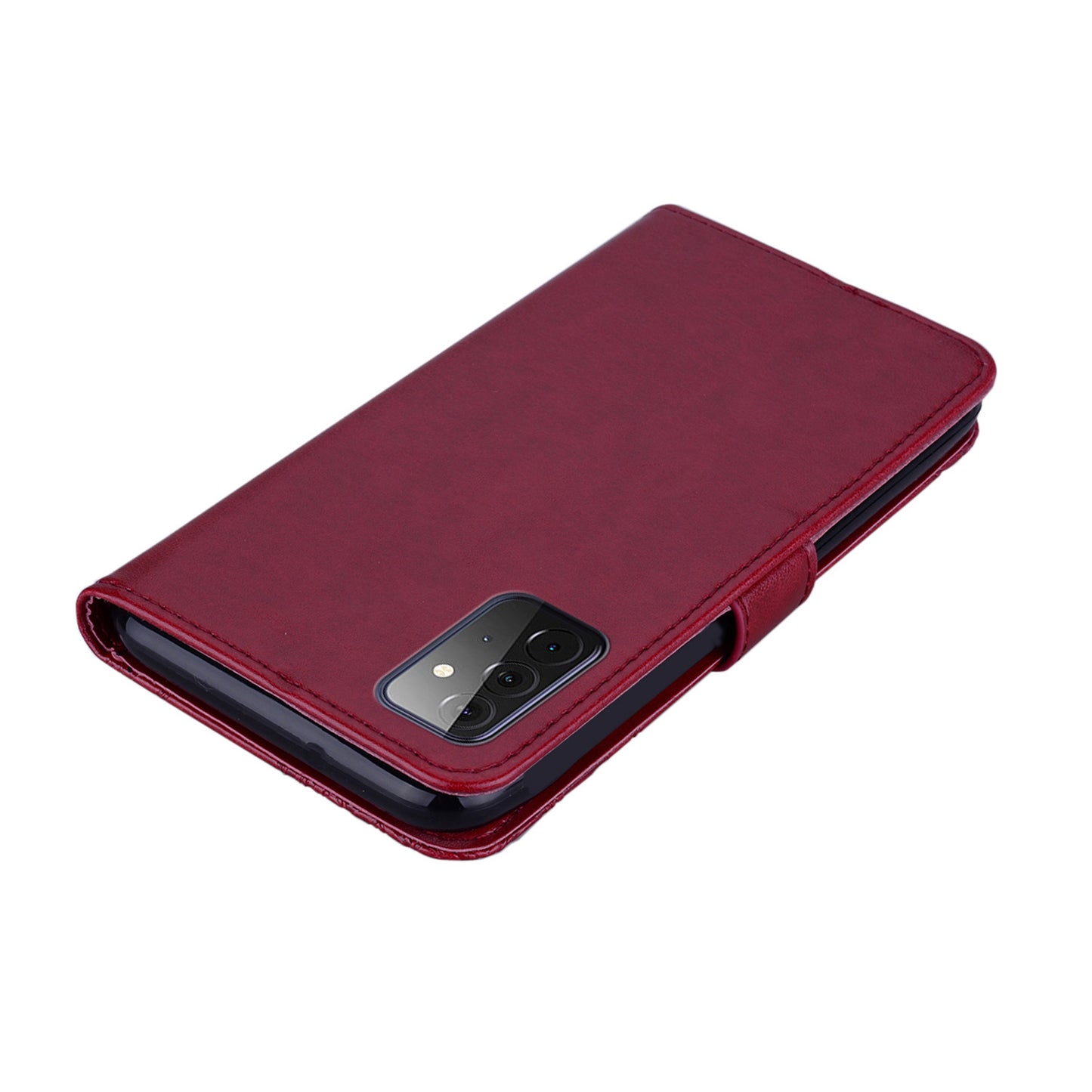 Rhinestone Decor Flip PU Leather Magnetic Clasp Case Wallet Stand Owl Flower Imprinted Shell Cover with Strap for Samsung Galaxy A33 5G