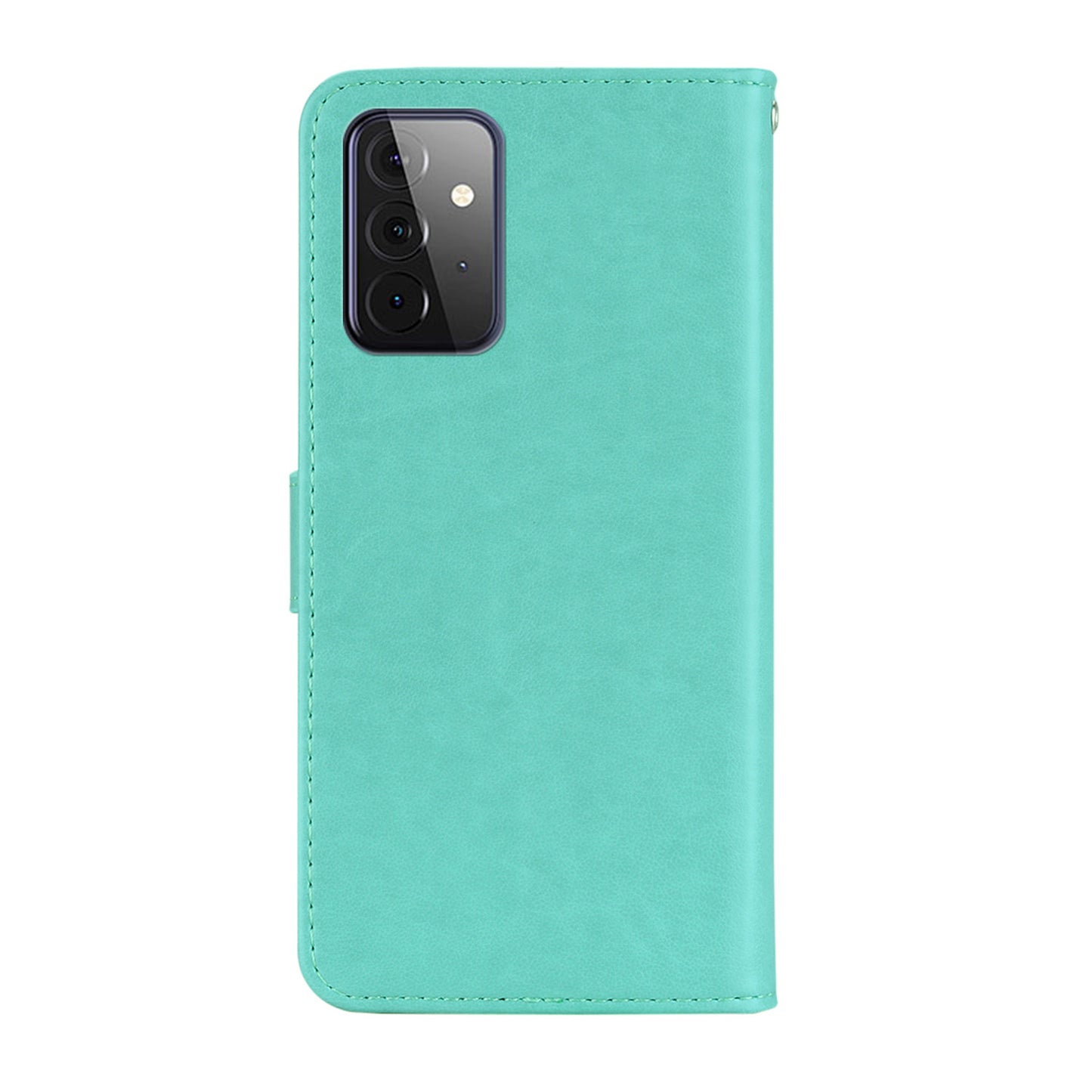 Rhinestone Decor Flip PU Leather Magnetic Clasp Case Wallet Stand Owl Flower Imprinted Shell Cover with Strap for Samsung Galaxy A33 5G
