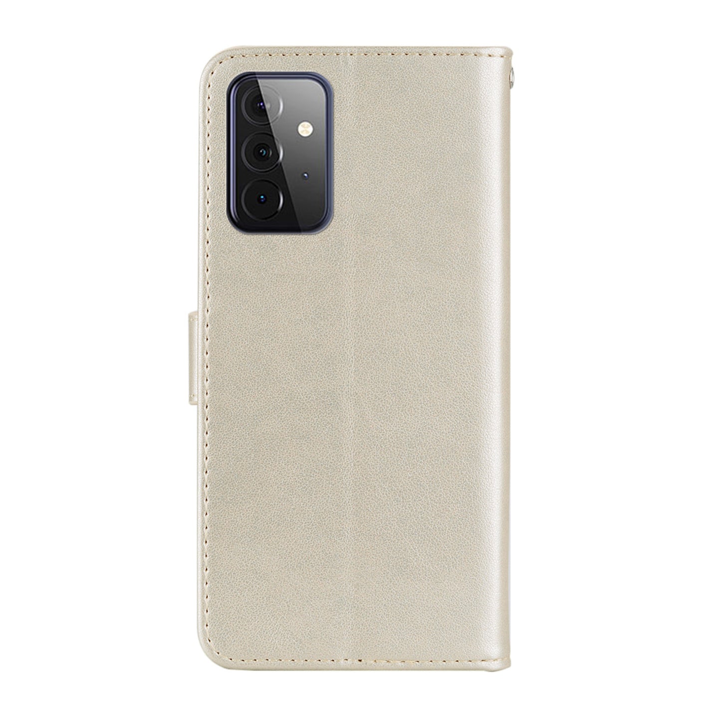 Rhinestone Decor Flip PU Leather Magnetic Clasp Case Wallet Stand Owl Flower Imprinted Shell Cover with Strap for Samsung Galaxy A33 5G