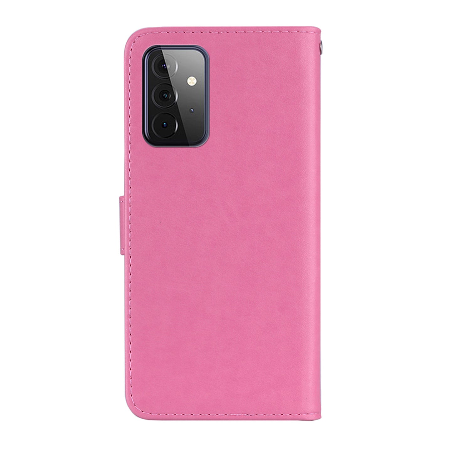 Rhinestone Decor Flip PU Leather Magnetic Clasp Case Wallet Stand Owl Flower Imprinted Shell Cover with Strap for Samsung Galaxy A33 5G