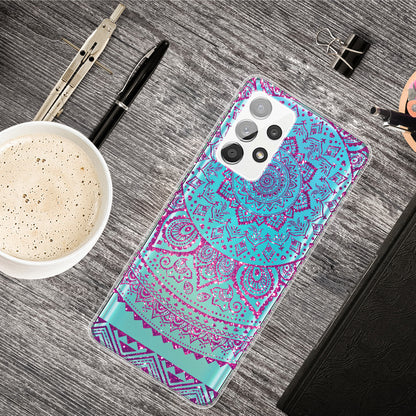 Mandala Pattern Printing Non-deformable TPU Phone Case Cover for Samsung Galaxy A52 4G/5G / A52s 5G