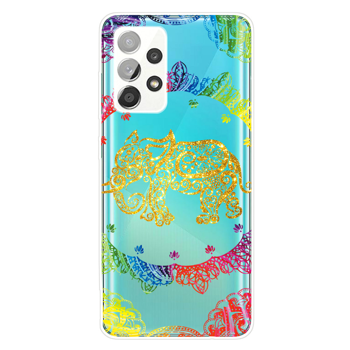 Mandala Pattern Printing Non-deformable TPU Phone Case Cover for Samsung Galaxy A52 4G/5G / A52s 5G