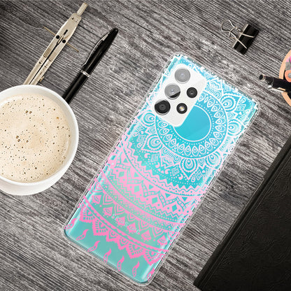Mandala Pattern Printing Non-deformable TPU Phone Case Cover for Samsung Galaxy A52 4G/5G / A52s 5G