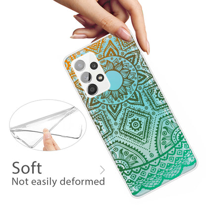 Mandala Pattern Printing Non-deformable TPU Phone Case Cover for Samsung Galaxy A52 4G/5G / A52s 5G