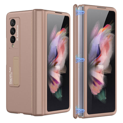 GKK Magnetic Folding Hinge All-inclusive Hard PC Phone Case Kickstand Protective Cover for Samsung Galaxy Z Fold3 5G