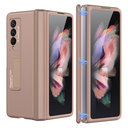 GKK Magnetic Folding Hinge All-inclusive Hard PC Phone Case Kickstand Protective Cover for Samsung Galaxy Z Fold3 5G