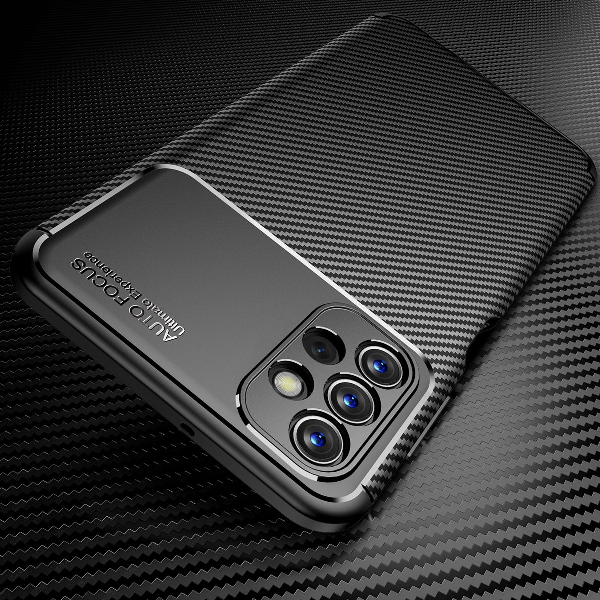 For Samsung Galaxy A13 4G Carbon Fiber Texture Well-protected Slim Light TPU Phone Case Shell