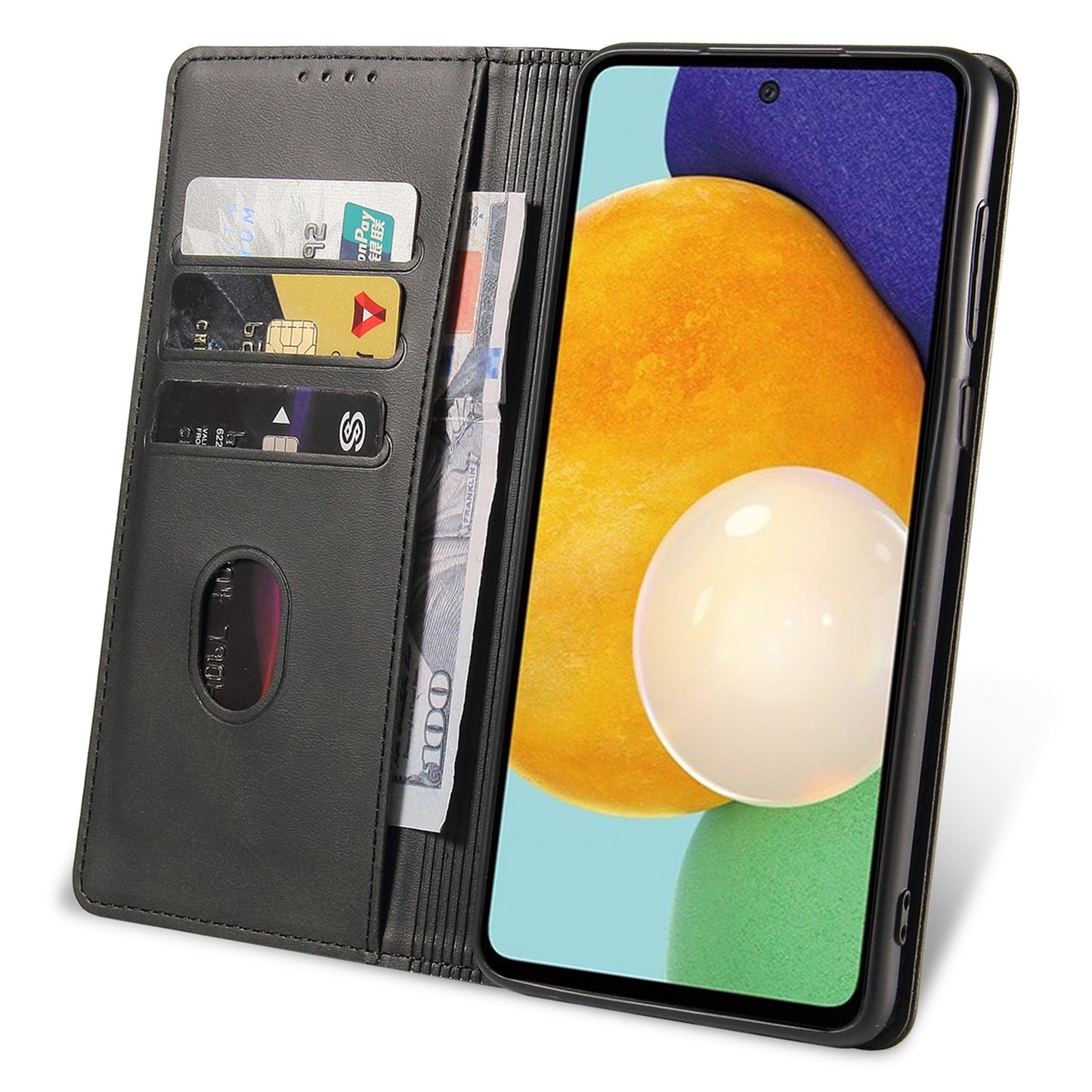 Strong Magnetic Closure Full Protection Cover Wallet Stand Leather Anti-scratch Phone Case for Samsung Galaxy A52 4G/5G/A52s 5G