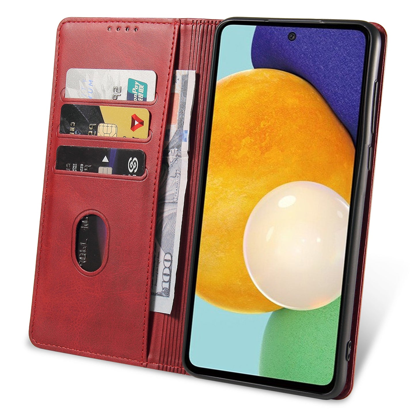 Strong Magnetic Closure Full Protection Cover Wallet Stand Leather Anti-scratch Phone Case for Samsung Galaxy A52 4G/5G/A52s 5G