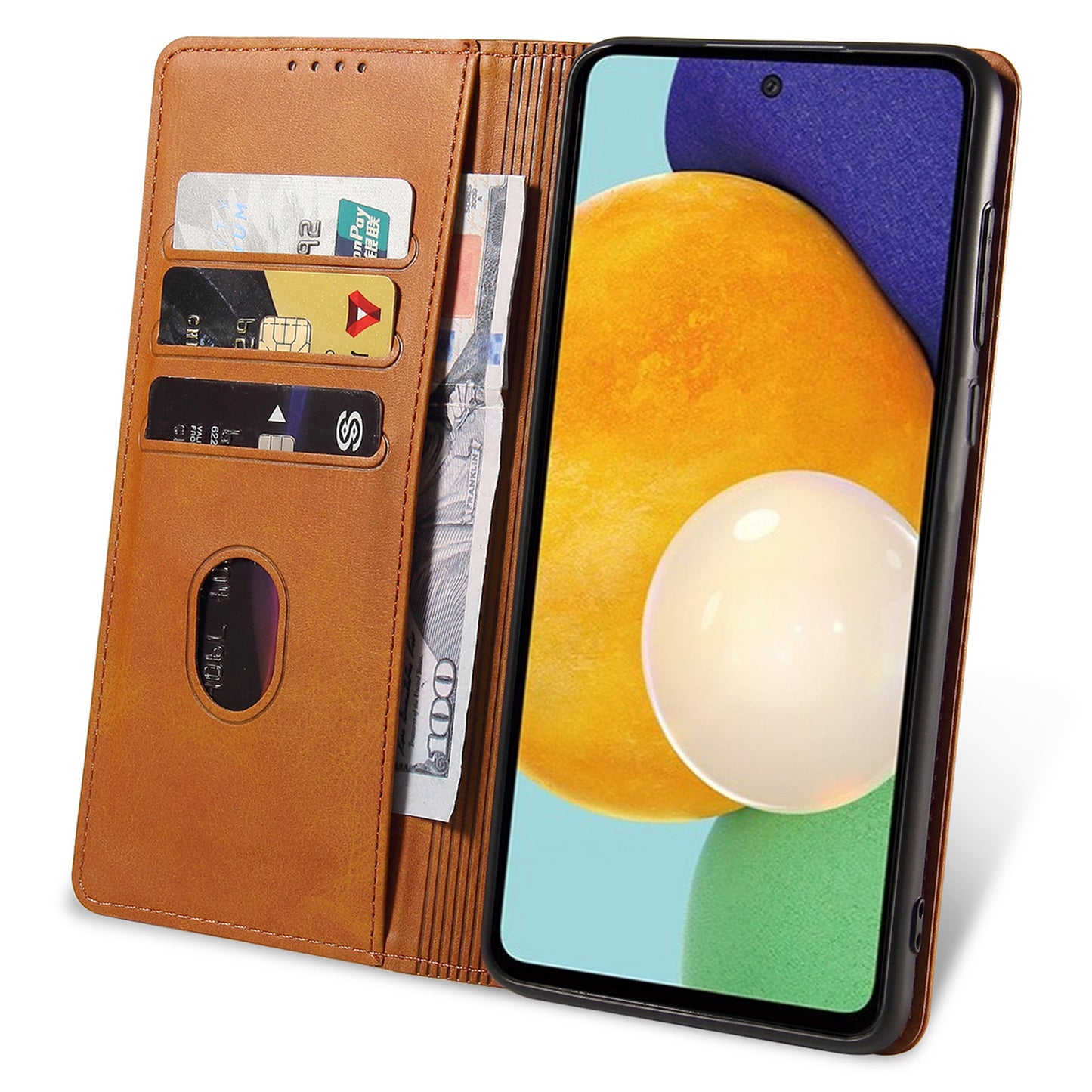 Strong Magnetic Closure Full Protection Cover Wallet Stand Leather Anti-scratch Phone Case for Samsung Galaxy A52 4G/5G/A52s 5G