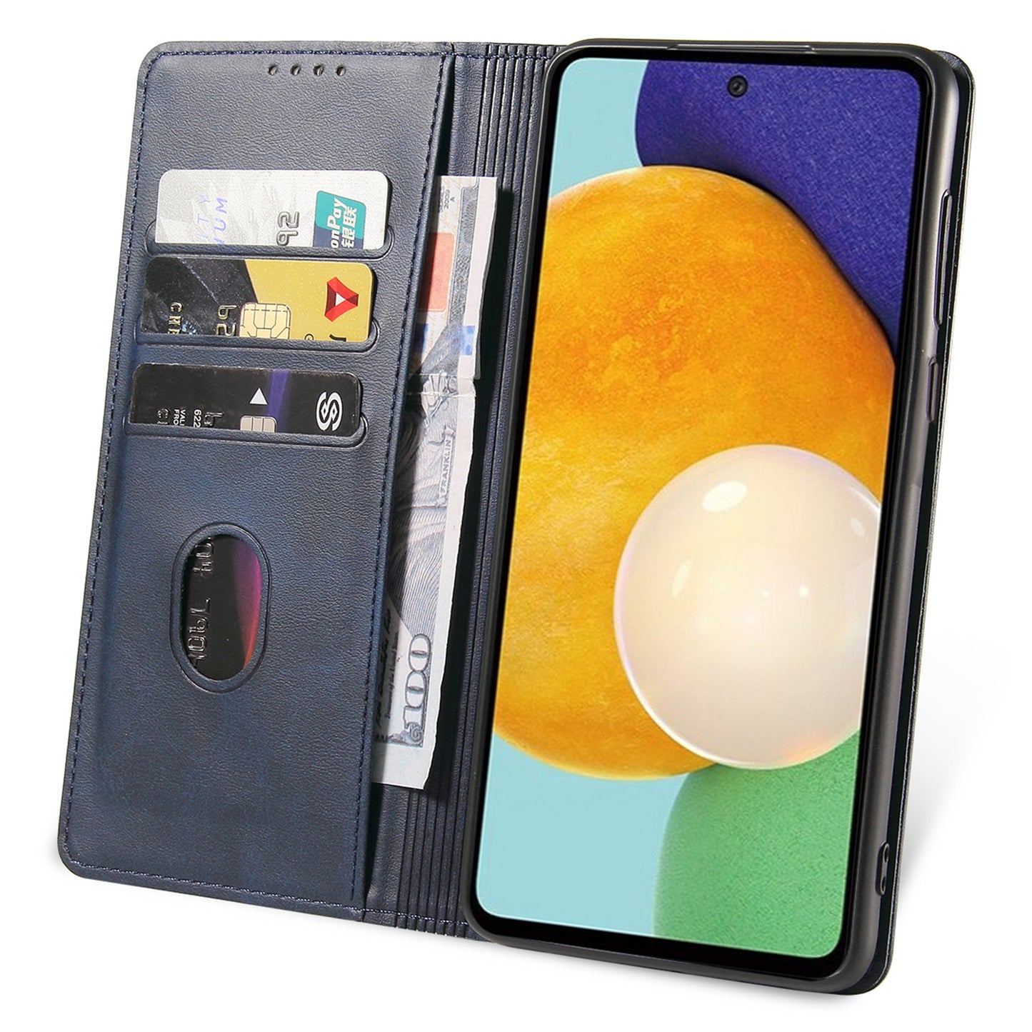 Strong Magnetic Closure Full Protection Cover Wallet Stand Leather Anti-scratch Phone Case for Samsung Galaxy A52 4G/5G/A52s 5G