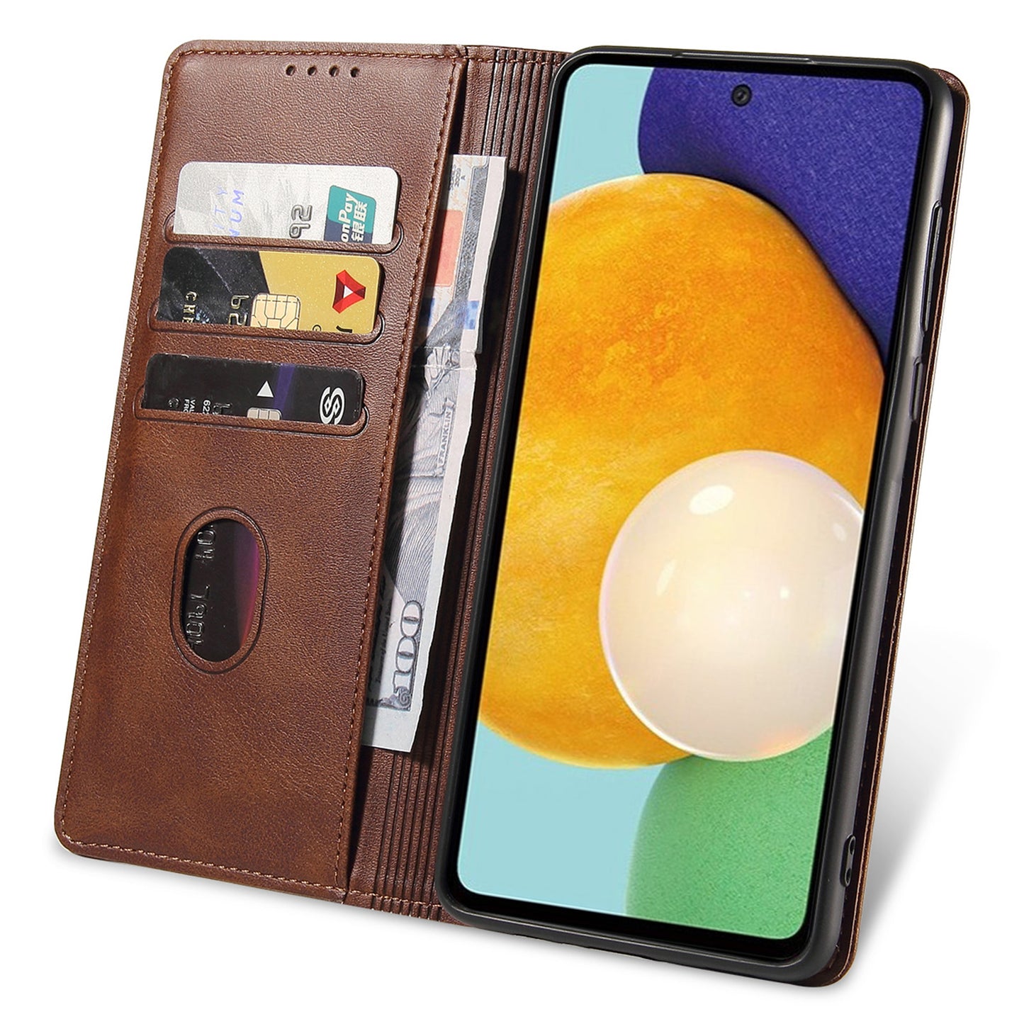 Strong Magnetic Closure Full Protection Cover Wallet Stand Leather Anti-scratch Phone Case for Samsung Galaxy A52 4G/5G/A52s 5G