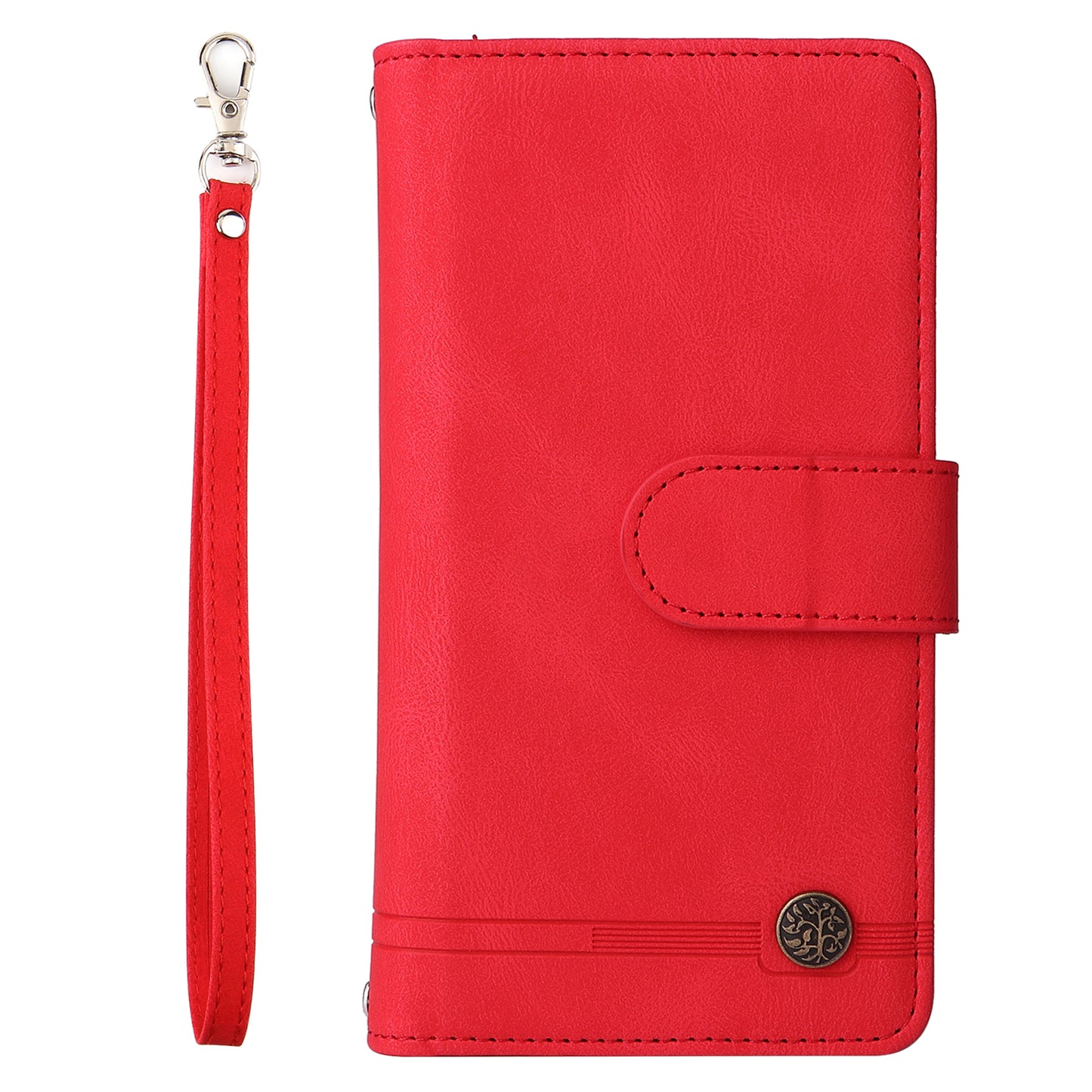 Imprinting Stripes Skin-touch PU Leather Cover Zipper Pocket Multiple Card Slots Phone Case with Stand for Samsung Galaxy Z Fold3 5G