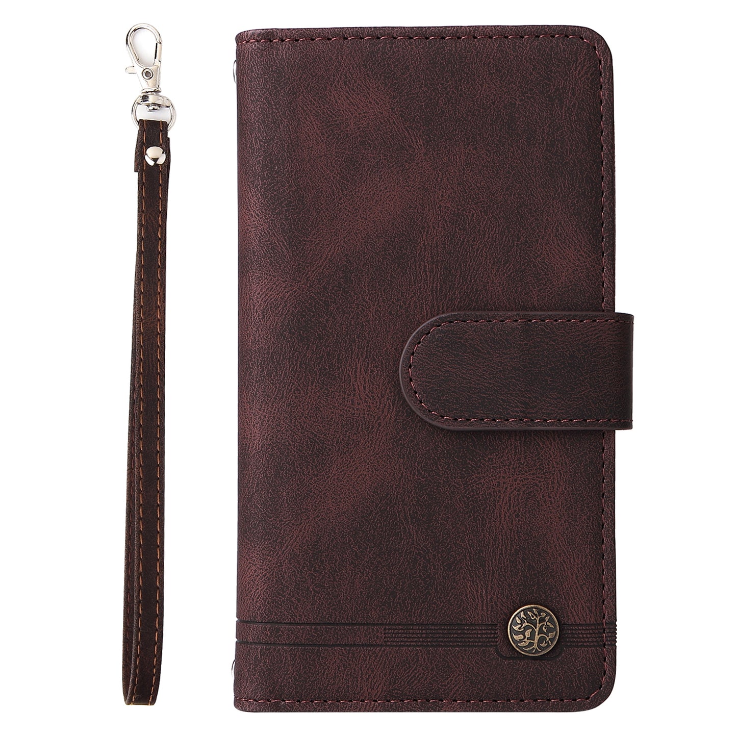 Imprinting Stripes Skin-touch PU Leather Cover Zipper Pocket Multiple Card Slots Phone Case with Stand for Samsung Galaxy Z Fold3 5G