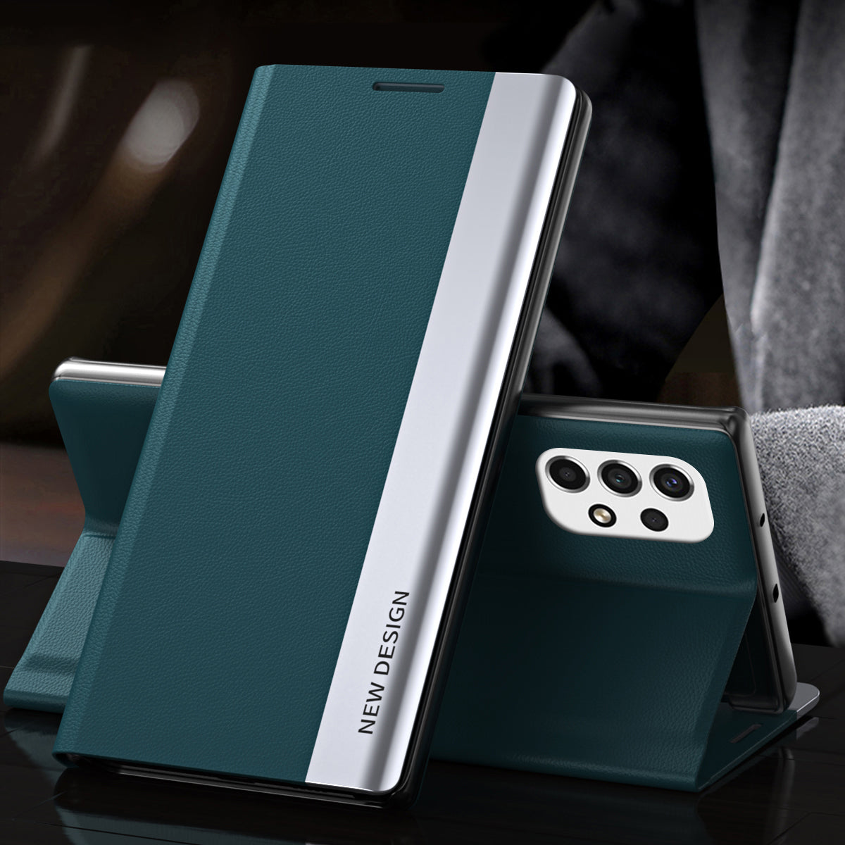 PU Leather Stand Folio Flip Magnetic Absorption Phone Case for Samsung Galaxy A33 5G