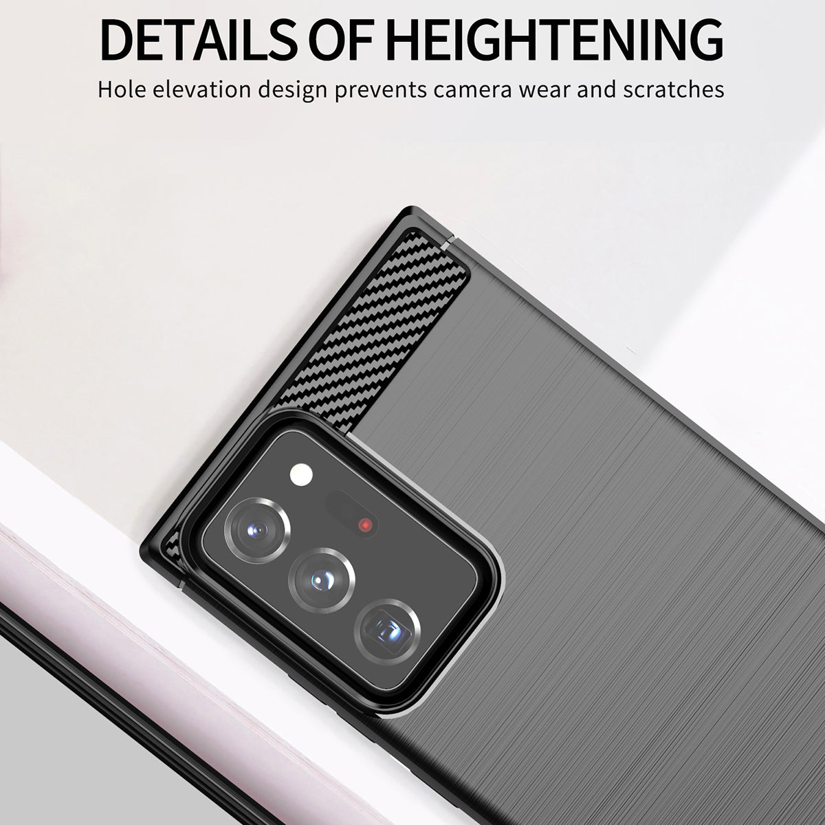1.8mm Carbon Fiber Slim Drop-proof Brushed Texture Soft TPU Mobile Phone Cover for Samsung Galaxy Note 20 Ultra/Note 20 Ultra 5G