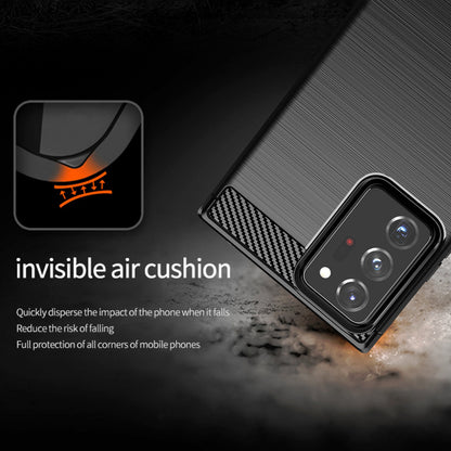 1.8mm Carbon Fiber Slim Drop-proof Brushed Texture Soft TPU Mobile Phone Cover for Samsung Galaxy Note 20 Ultra/Note 20 Ultra 5G