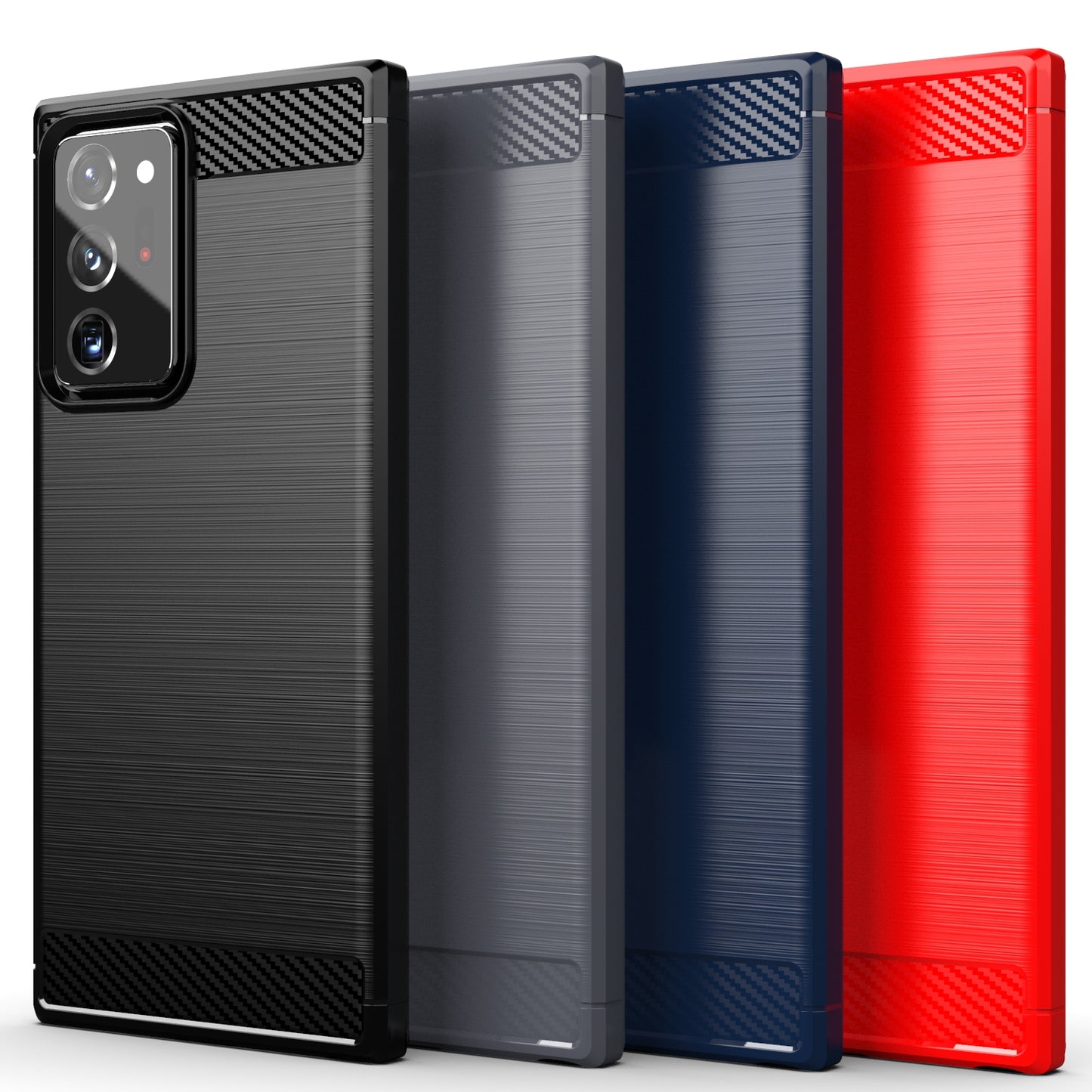 1.8mm Carbon Fiber Slim Drop-proof Brushed Texture Soft TPU Mobile Phone Cover for Samsung Galaxy Note 20 Ultra/Note 20 Ultra 5G