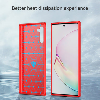 1.8mm Brushed Design Carbon Fiber Texture Soft TPU Anti-scratch Cover Case for Samsung Galaxy Note 10 4G/5G