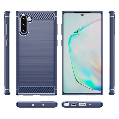 1.8mm Brushed Design Carbon Fiber Texture Soft TPU Anti-scratch Cover Case for Samsung Galaxy Note 10 4G/5G