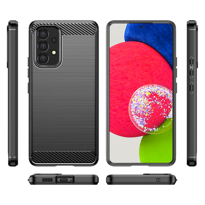 1.8mm Carbon Fiber Texture TPU Case Air Bag Design Brushed Surface Phone Protective Cover for Samsung Galaxy A53 5G