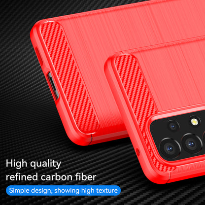 1.8mm Carbon Fiber Texture TPU Case Air Bag Design Brushed Surface Phone Protective Cover for Samsung Galaxy A53 5G