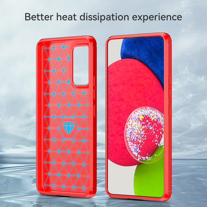 1.8mm Carbon Fiber Texture TPU Case Air Bag Design Brushed Surface Phone Protective Cover for Samsung Galaxy A53 5G