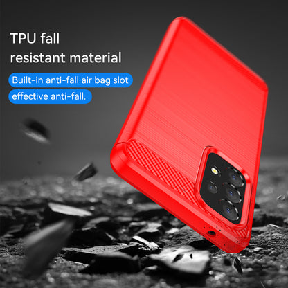 1.8mm Carbon Fiber Texture TPU Case Air Bag Design Brushed Surface Phone Protective Cover for Samsung Galaxy A53 5G