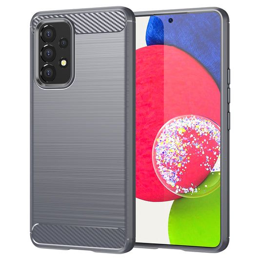1.8mm Carbon Fiber Texture TPU Case Air Bag Design Brushed Surface Phone Protective Cover for Samsung Galaxy A53 5G