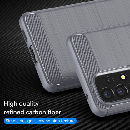 1.8mm Carbon Fiber Texture TPU Case Air Bag Design Brushed Surface Phone Protective Cover for Samsung Galaxy A53 5G