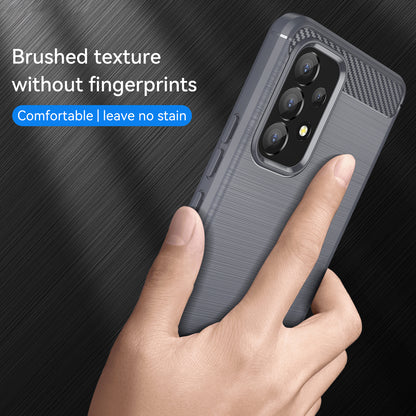 1.8mm Carbon Fiber Texture TPU Case Air Bag Design Brushed Surface Phone Protective Cover for Samsung Galaxy A53 5G