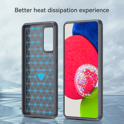 1.8mm Carbon Fiber Texture TPU Case Air Bag Design Brushed Surface Phone Protective Cover for Samsung Galaxy A53 5G
