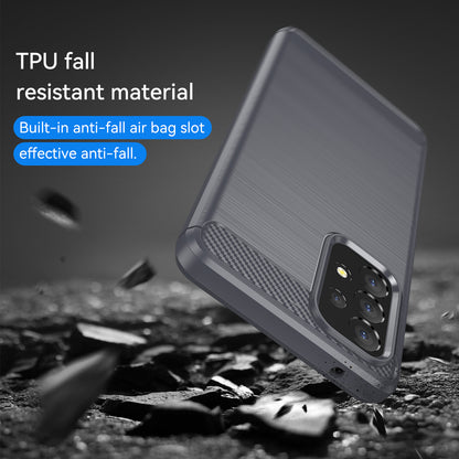 1.8mm Carbon Fiber Texture TPU Case Air Bag Design Brushed Surface Phone Protective Cover for Samsung Galaxy A53 5G