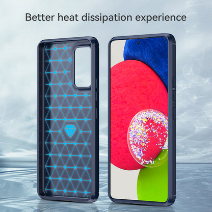 1.8mm Carbon Fiber Texture TPU Case Air Bag Design Brushed Surface Phone Protective Cover for Samsung Galaxy A53 5G