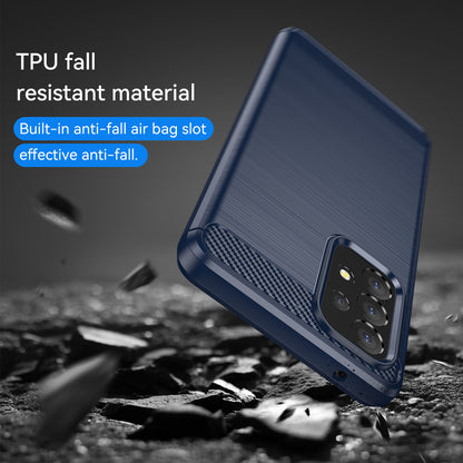 1.8mm Carbon Fiber Texture TPU Case Air Bag Design Brushed Surface Phone Protective Cover for Samsung Galaxy A53 5G