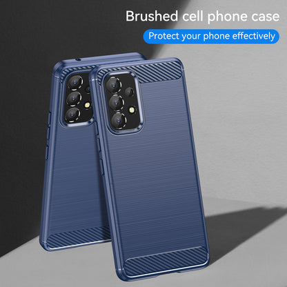 1.8mm Carbon Fiber Texture TPU Case Air Bag Design Brushed Surface Phone Protective Cover for Samsung Galaxy A53 5G