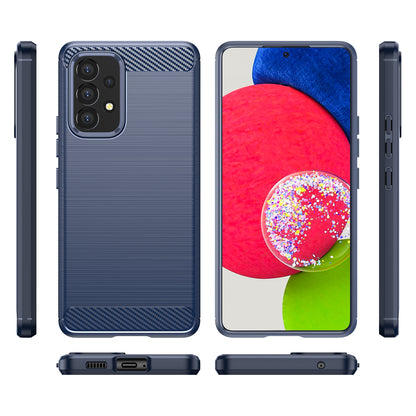 1.8mm Carbon Fiber Texture TPU Case Air Bag Design Brushed Surface Phone Protective Cover for Samsung Galaxy A53 5G