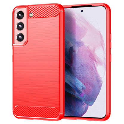 1.8mm Brushed Surface TPU Case Air Cushion Super Thin Carbon Fiber Texture Phone Protective Cover for Samsung Galaxy S22 5G