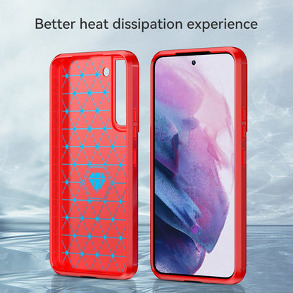 1.8mm Brushed Surface TPU Case Air Cushion Super Thin Carbon Fiber Texture Phone Protective Cover for Samsung Galaxy S22 5G