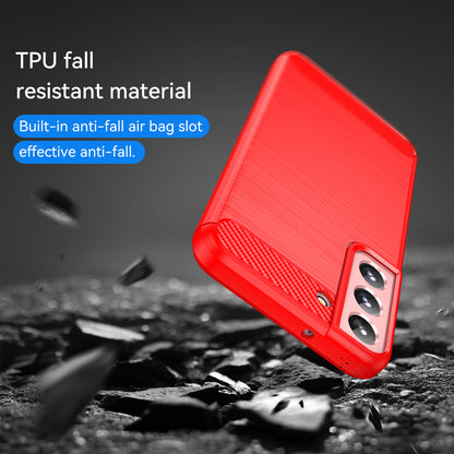 1.8mm Brushed Surface TPU Case Air Cushion Super Thin Carbon Fiber Texture Phone Protective Cover for Samsung Galaxy S22 5G