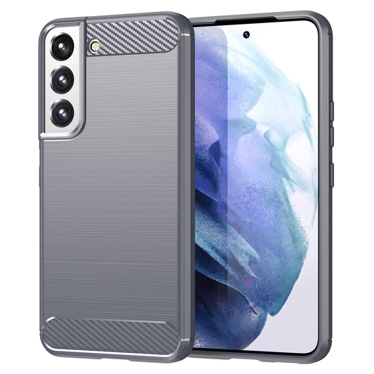 1.8mm Brushed Surface TPU Case Air Cushion Super Thin Carbon Fiber Texture Phone Protective Cover for Samsung Galaxy S22 5G