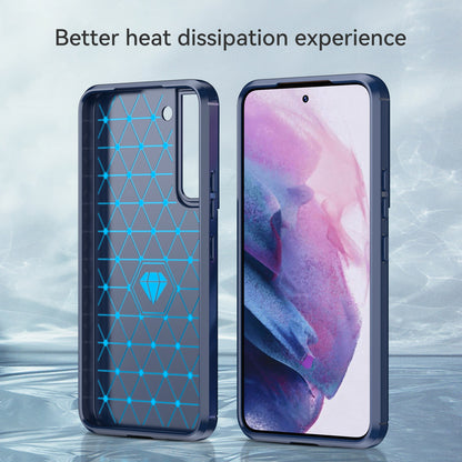 1.8mm Brushed Surface TPU Case Air Cushion Super Thin Carbon Fiber Texture Phone Protective Cover for Samsung Galaxy S22 5G