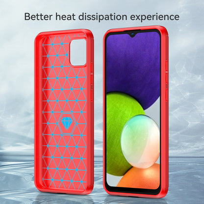 1.8mm Brushed Surface TPU Case Carbon Fiber Texture Drop Protection Phone Protective Cover for Samsung Galaxy A03 (164.2 x 75.9 x 9.1mm) (EU Version)