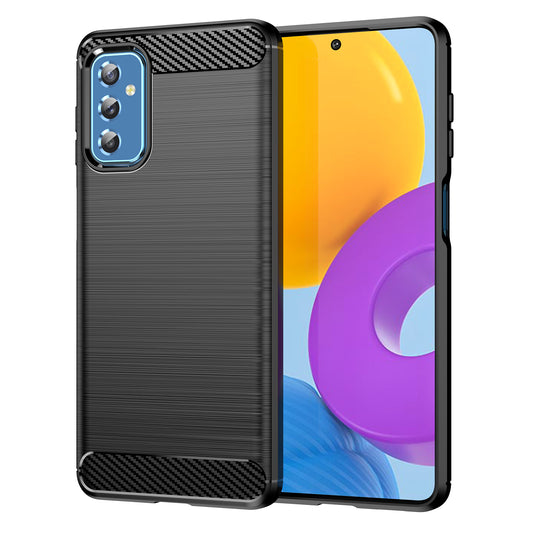 1.8mm Heat Dissipation TPU Case 1.8mm Brushed Surface Carbon Fiber Texture Phone Cover for Samsung Galaxy M52 5G