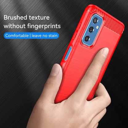 1.8mm Heat Dissipation TPU Case 1.8mm Brushed Surface Carbon Fiber Texture Phone Cover for Samsung Galaxy M52 5G