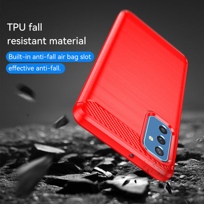 1.8mm Heat Dissipation TPU Case 1.8mm Brushed Surface Carbon Fiber Texture Phone Cover for Samsung Galaxy M52 5G