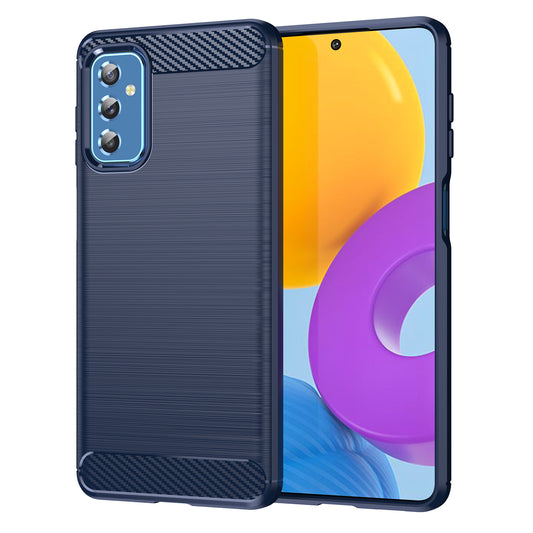 1.8mm Heat Dissipation TPU Case 1.8mm Brushed Surface Carbon Fiber Texture Phone Cover for Samsung Galaxy M52 5G